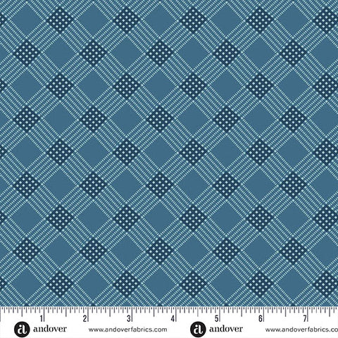 Tea Towel Deep Denim -- Special Delivery by Laundry Basket Quilts -- Andover Fabrics