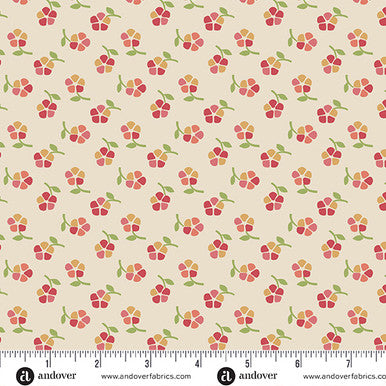 Rambling Rose by Renee Nanneman Pinwheels Cream -- Andover Fabrics