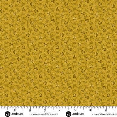 Little Gems Floral Dot Grellow-- Andover Fabrics