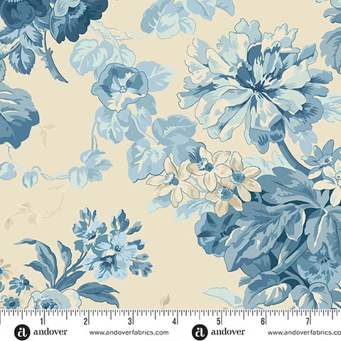 Rose Bouquet 108" Wideback in Porcelain-- Special Delivery by Laundry Basket Quilts -- Andover Fabrics