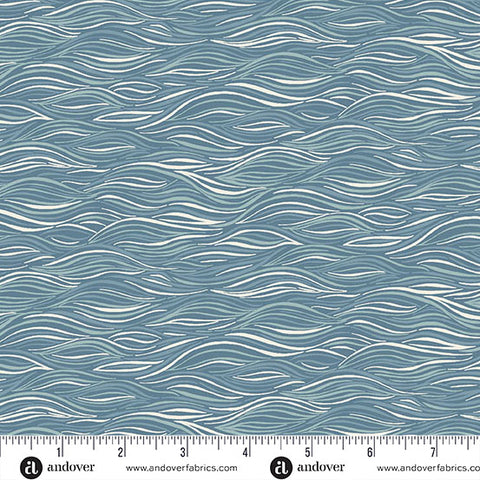 Driftwood by Makower UK Ripples Blue -- Andover Fabrics