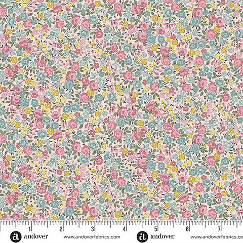 Petite Fleur by Makower UK Rose Pink -- Andover Fabrics