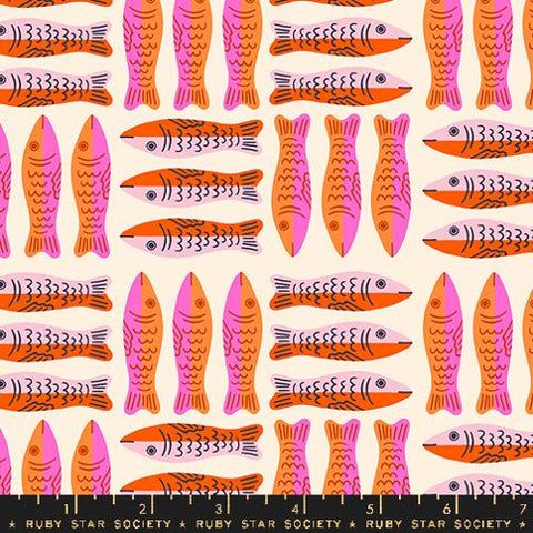 Sardines in Lucky Pink --  Ooh Lucky Lucky by Alexia Abegg for Ruby Star Society -- Moda Fabrics