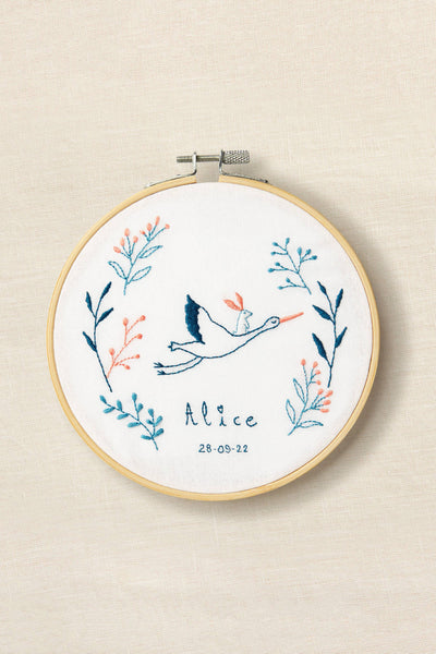 DMC Gift of Stitch Stork Baby Keepsake Embroidery Kit