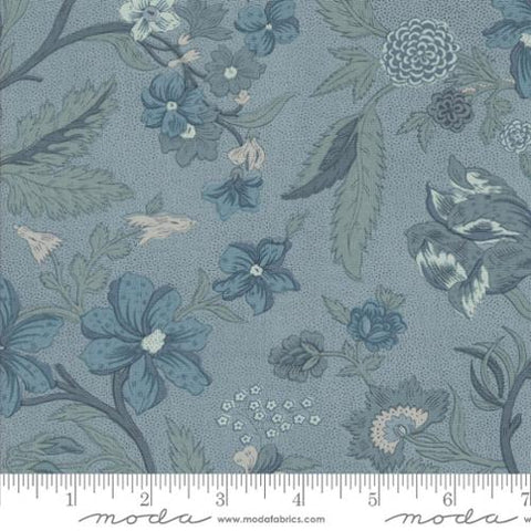 Parterre Florals in French Blue -- Sacre Bleu by French General for Moda Fabrics