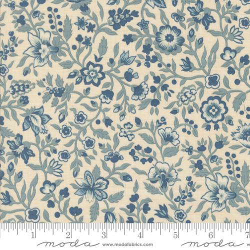 Jardinage Florals in French Blue -- Sacre Bleu by French General for Moda Fabrics