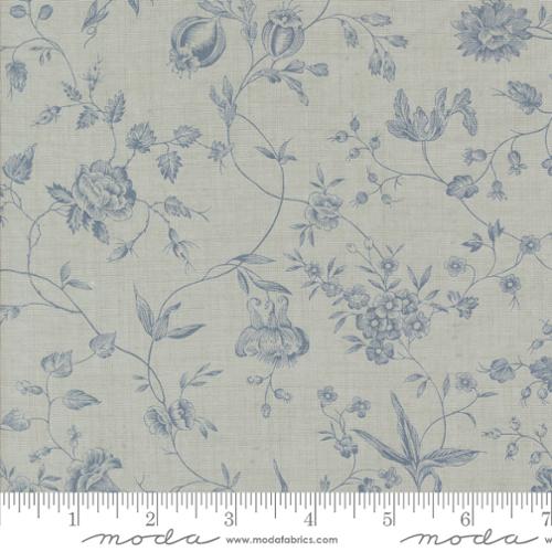 Pivoine Florals in Ciel Blue -- Sacre Bleu by French General for Moda Fabrics