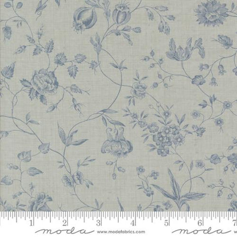 Pivoine Florals in Ciel Blue -- Sacre Bleu by French General for Moda Fabrics