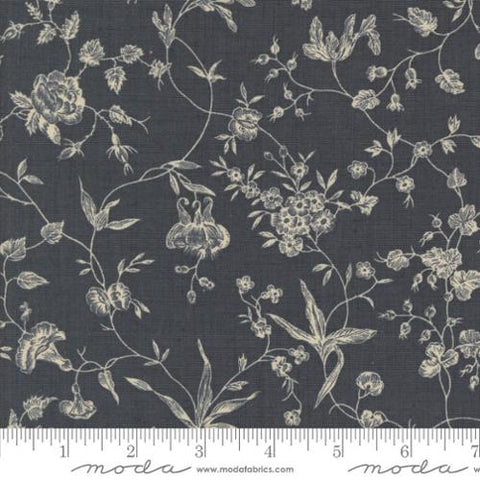 Pivoine Florals in Indigo -- Sacre Bleu by French General for Moda Fabrics