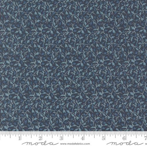 Primvere Blenders Leaves in Indigo -- Sacre Bleu by French General for Moda Fabrics