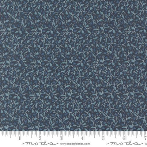 Primvere Blenders Leaves in Indigo -- Sacre Bleu by French General for Moda Fabrics