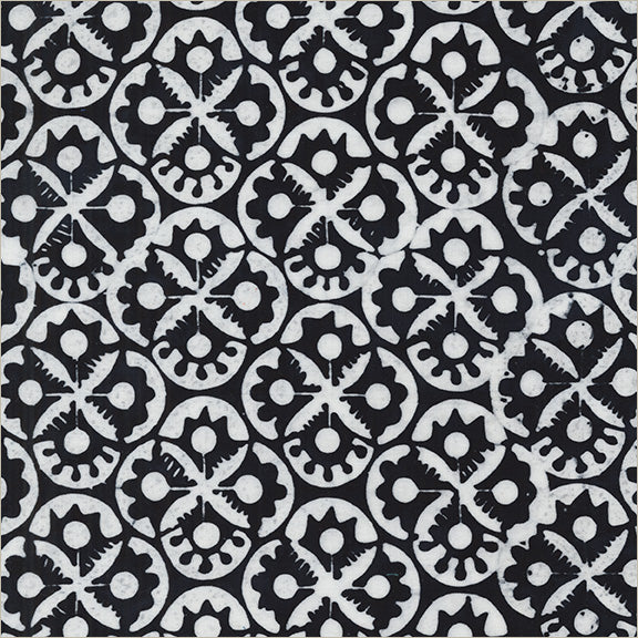 Flower Stamp in Tuxedo -- Dutch Days by Shayla Wolf -- Windham Fabrics
