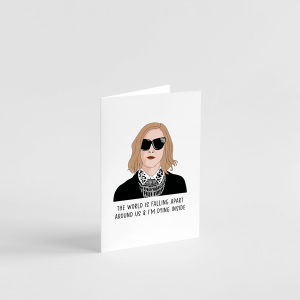 Schitt's Creek Moira The World is Falling Apart Card