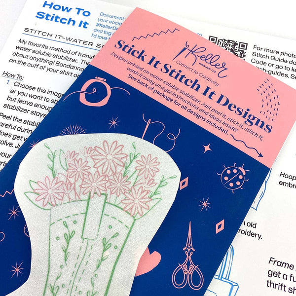 Stick It Stitch It Water Soluble Embroidery Patterns-Disco Cowgirl
