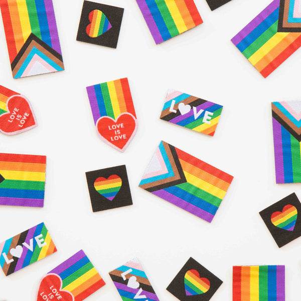 Pride Rainbow Iron-on Label Multipack