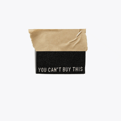 You Can't Buy This (Bk/Cream) Woven Labels |