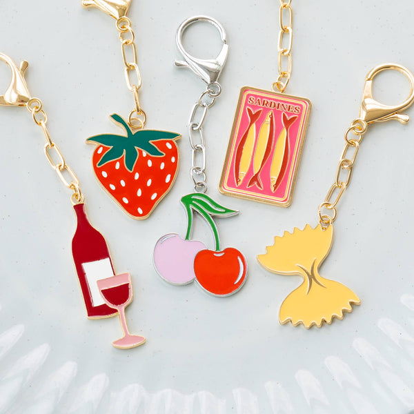 Enamel Bag Charm - Cherries