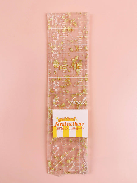 2.5 by 10 in quilting ruler