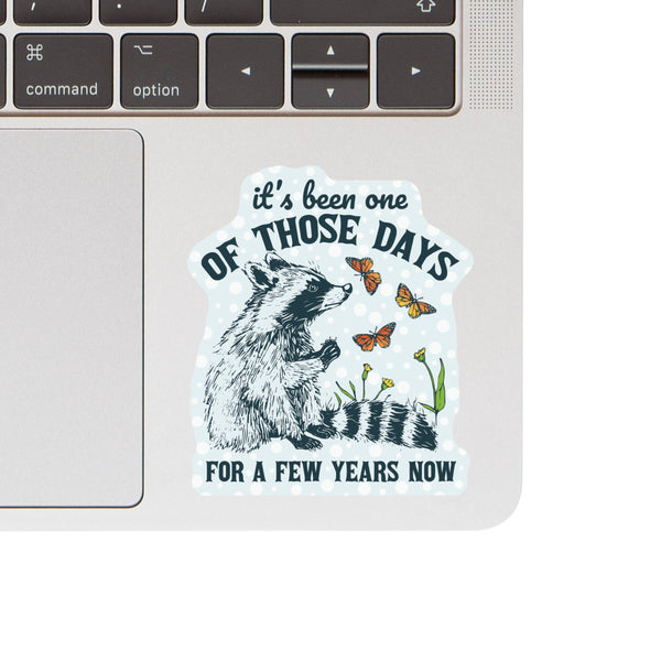 Mental Health Butterfly Raccoon High Quality Vinyl Sticker