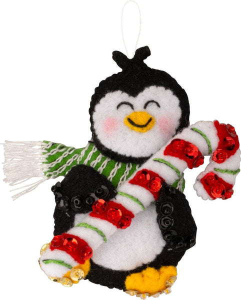 Bucilla Winterland Penguins Felt Ornament Kit Set of 6