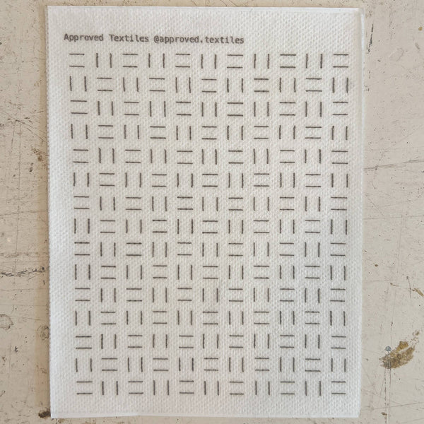 Vertical Dashes - Minimal Mending + Embellishment Transfer