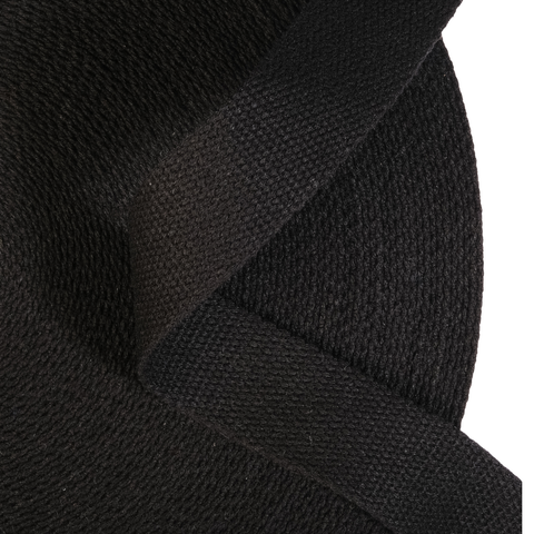 1.5"  Black Heavy Cotton Webbing for Sewing Roll