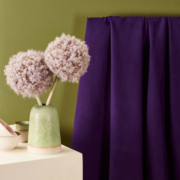 Gabardine Majestic Purple Fabric -- Atelier Brunette