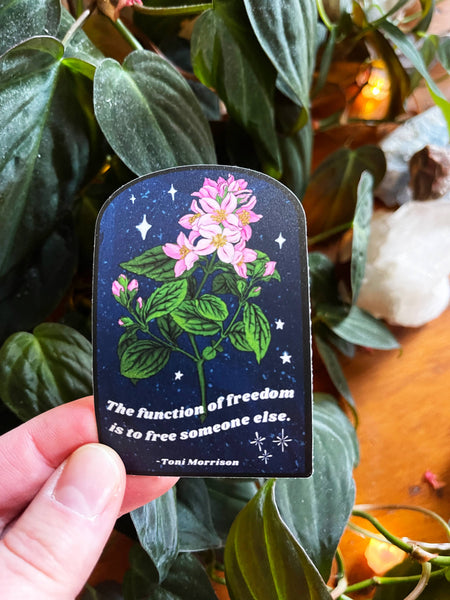Toni Morrison Sticker: The function of freedom