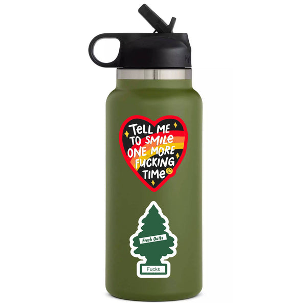 Sarcastic Women Swear Fuck Smile High Quality Vinyl Sticker