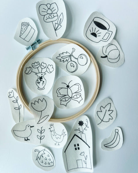 Farm House Stick and Stitch embroidery patterns