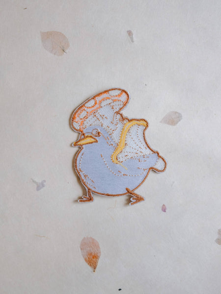 Mushroom Bird Iron-On Patch (New Size 3” x 2.5”)