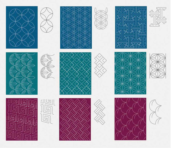 Sashiko Stencils, Traditional Collection by Sylvia Pippen