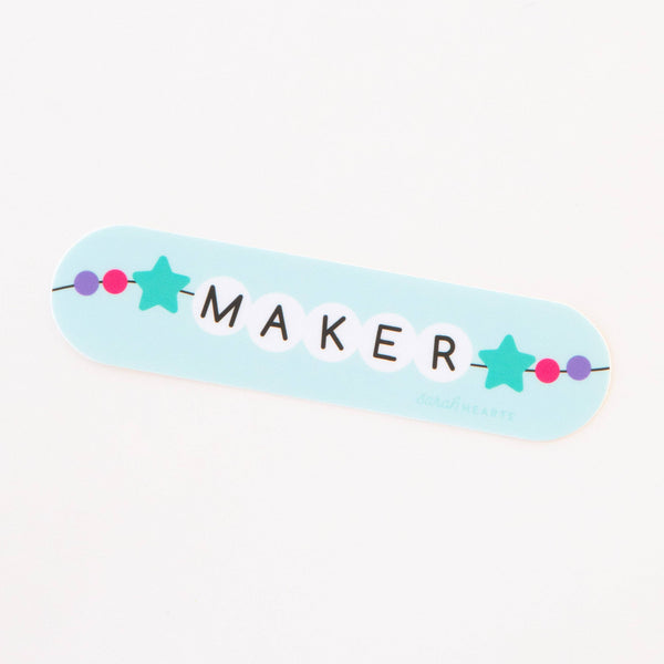 Maker Friendship Bracelet Sticker