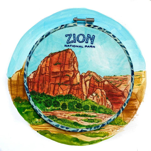 Zion National Park Hand Embroidery Craft Kit
