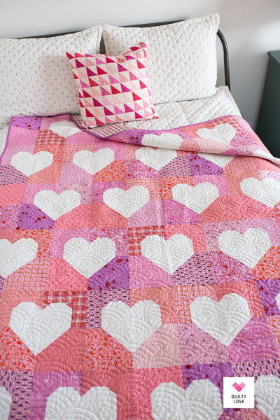 Patchwork Hearts II PRINTED Quilt Pattern