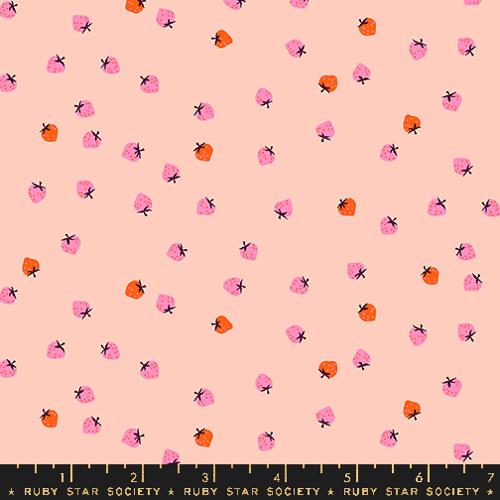 Mini Berry in Pale Peach -- Strawberry by Kim Kight -- Moda Fabrics
