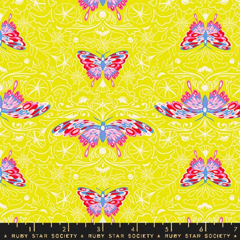 Morning Moth in Citron -- Glow Garden by Sarah Watts -- Moda Fabrics