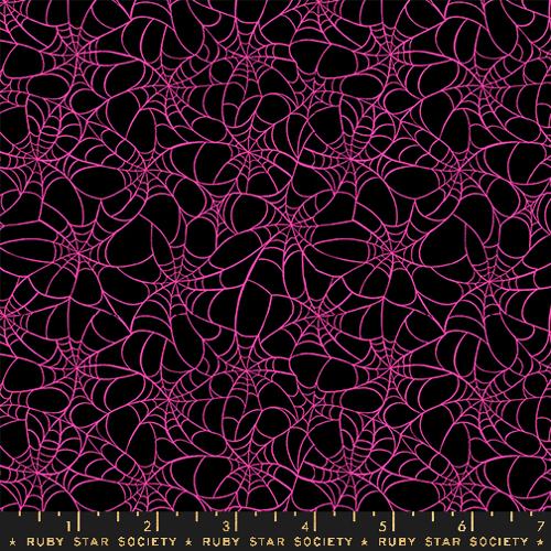 Tangled Web in Black -- Glow Garden by Sarah Watts -- Moda Fabrics
