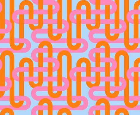 Woven Geometrics in Summer Sky -- Groove by Emily Van Hoff for Moda Fabrics