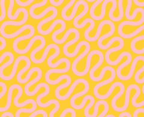 Unspooled Geometrics Swirls in Sunshine Glow -- Groove by Emily Van Hoff for Moda Fabrics