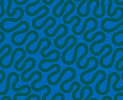 Unspooled Geometrics Swirls in Cool Blue  -- Groove by Emily Van Hoff for Moda Fabrics