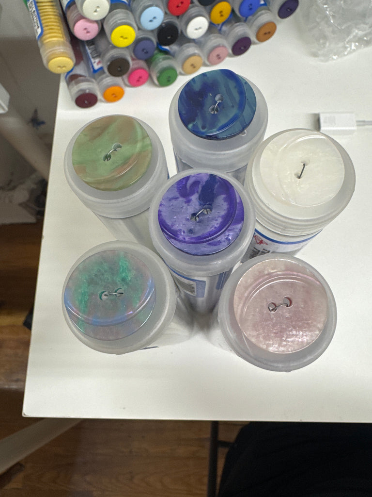 Dill Buttons 23mm Iridescent Two Hole (Assorted Colors)
