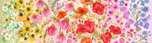 Wildflowers Ombre in Pastel -- Superbloom by Robin Pickens for Moda Fabrics