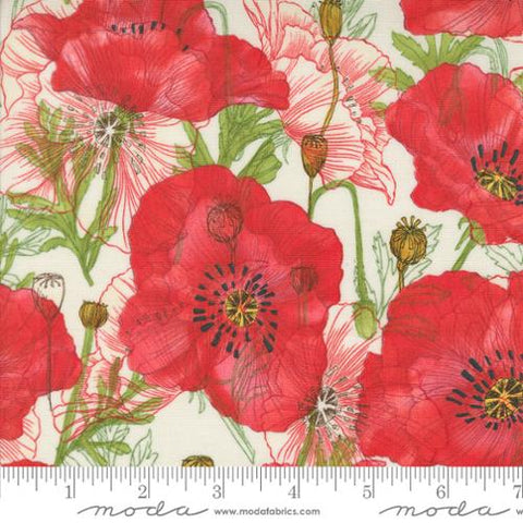 Poppies in Cream -- Superbloom by Robin Pickens for Moda Fabrics
