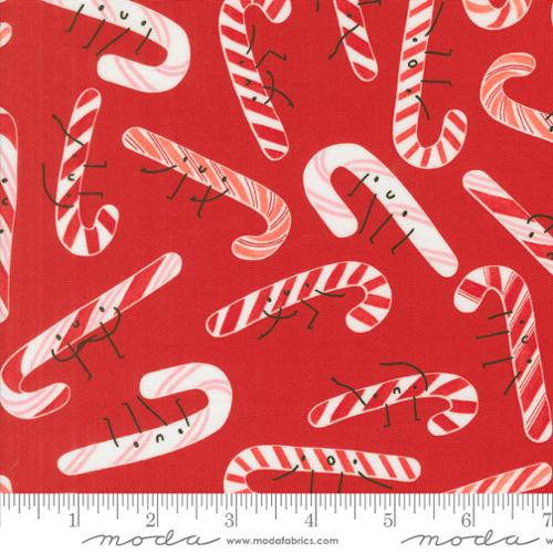 Candy Cane in Christmas Red -- Tiny Christmas by Lizzy House -- Moda Fabrics