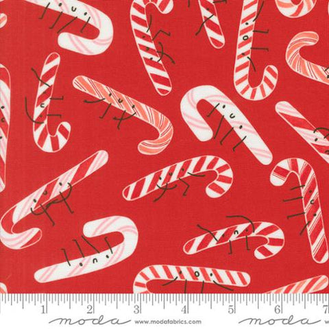 Candy Cane in Christmas Red -- Tiny Christmas by Lizzy House -- Moda Fabrics