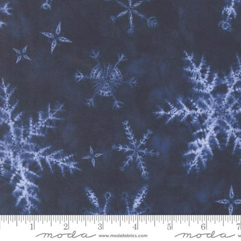 Snowflakes Winter Shibori in Midnight -- Winter Chill by Debbie Maddy-- Moda Fabrics