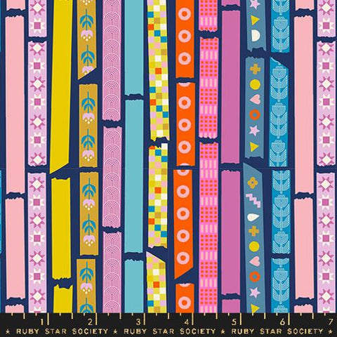 Yay Its Tape in Bluebell -- Washi Plus by Rashida Coleman Hale -- Ruby Star Society -- Moda Fabric