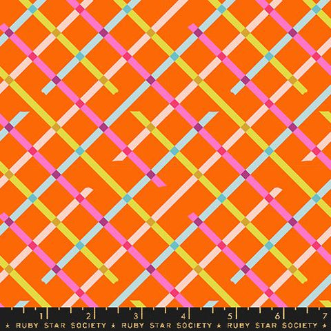 Off Grid Checks and Plaids in Goldfish -- Washi Plus by Rashida Coleman Hale -- Ruby Star Society -- Moda Fabrics