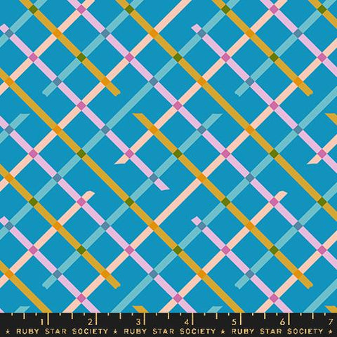 Off Grid Checks and Plaids in Bright Blue -- Washi Plus by Rashida Coleman Hale -- Ruby Star Society -- Moda Fabrics